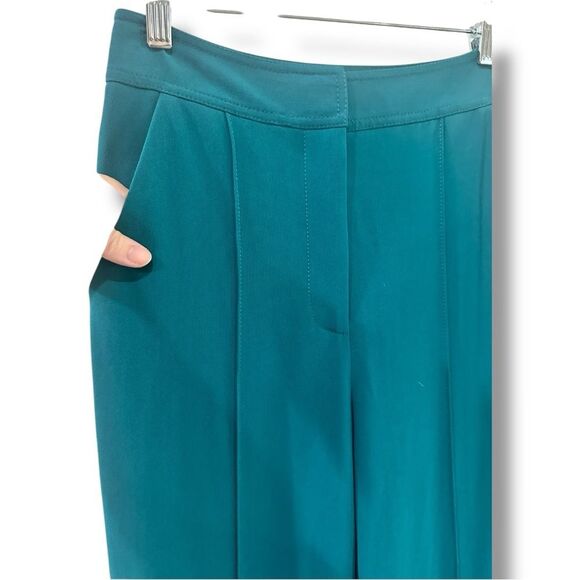 NWT Diane von Furstenberg Wide Leg Blue Trousers Size 4 – Flowy Flare Pants - Picture 6 of 7